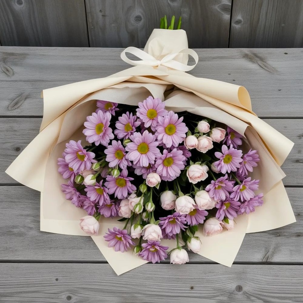 Букет цветов из: Розы и Хризантемы во Фрязино