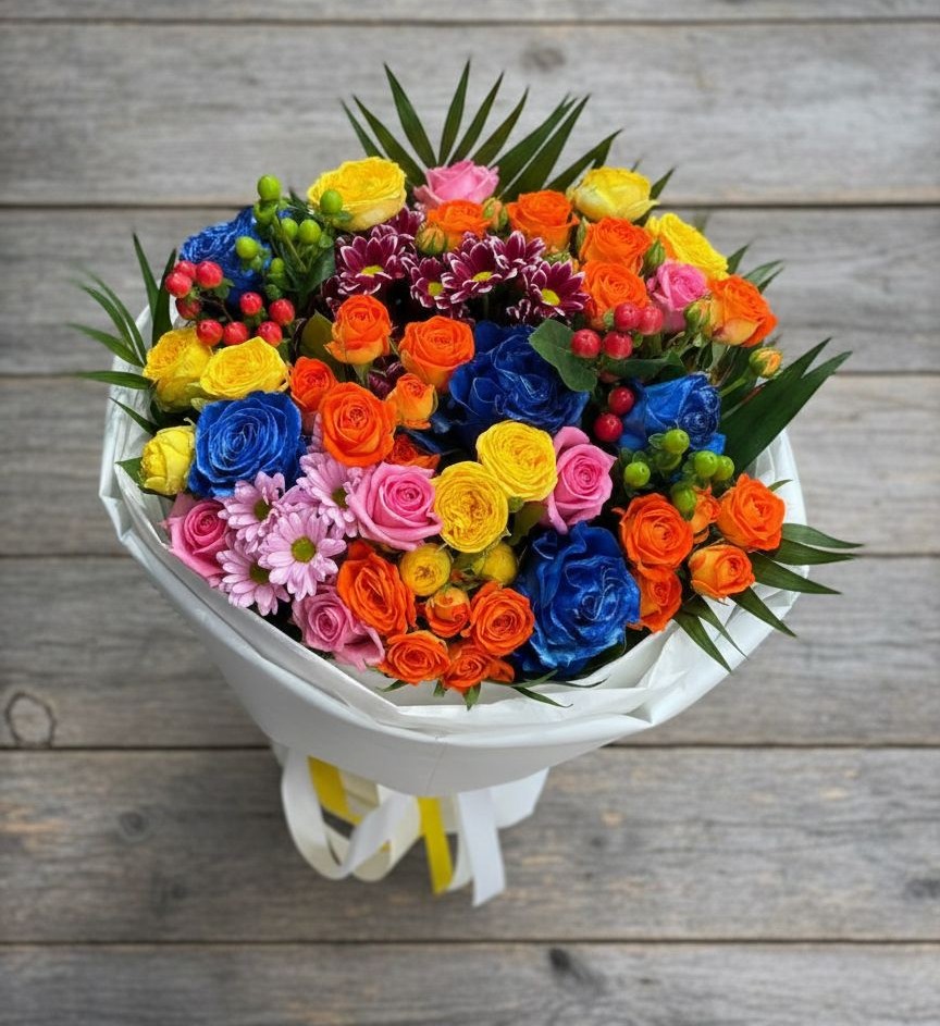 Букет цветов из: Розы и Хризантемы во Фрязино