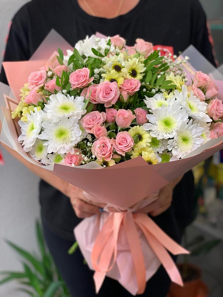 Букет цветов из: Розы и Хризантемы во Фрязино