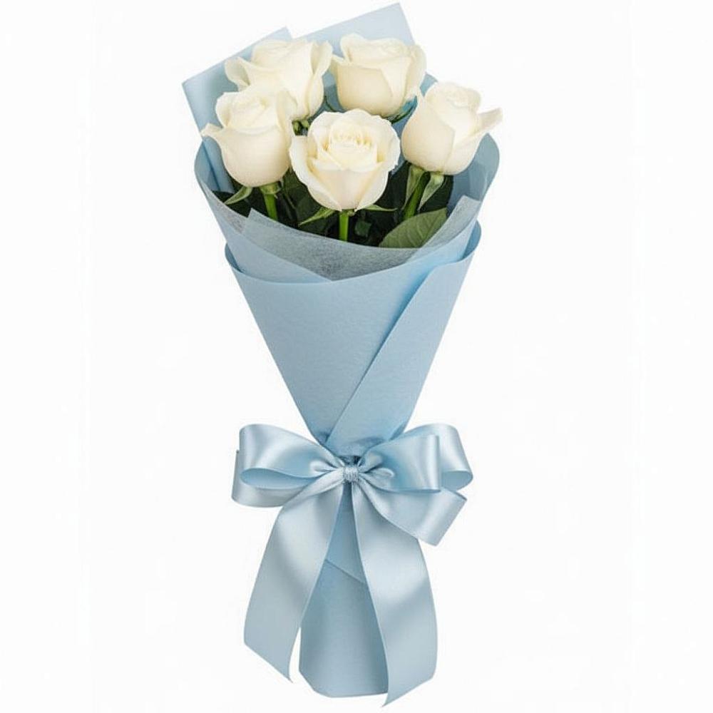 Букет 5 Белых роз Проуд во Фрязино