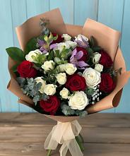 Букет цветов из:  Розы и Альстромерии во Фрязино