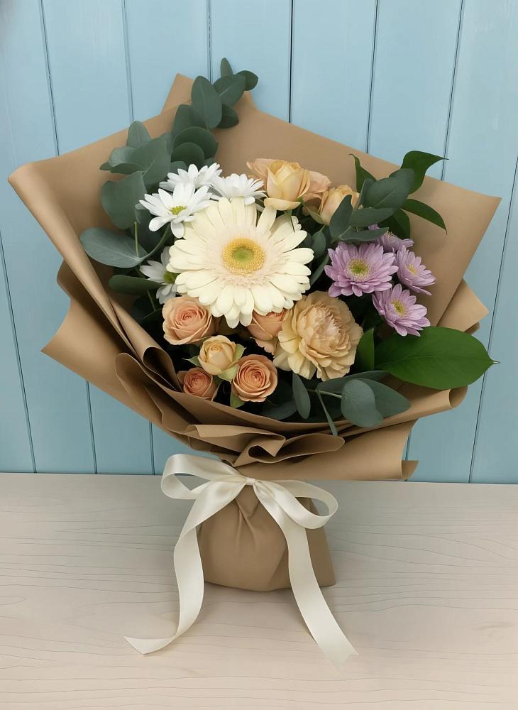 Букет цветов из: Герберы и Хризантемы во Фрязино