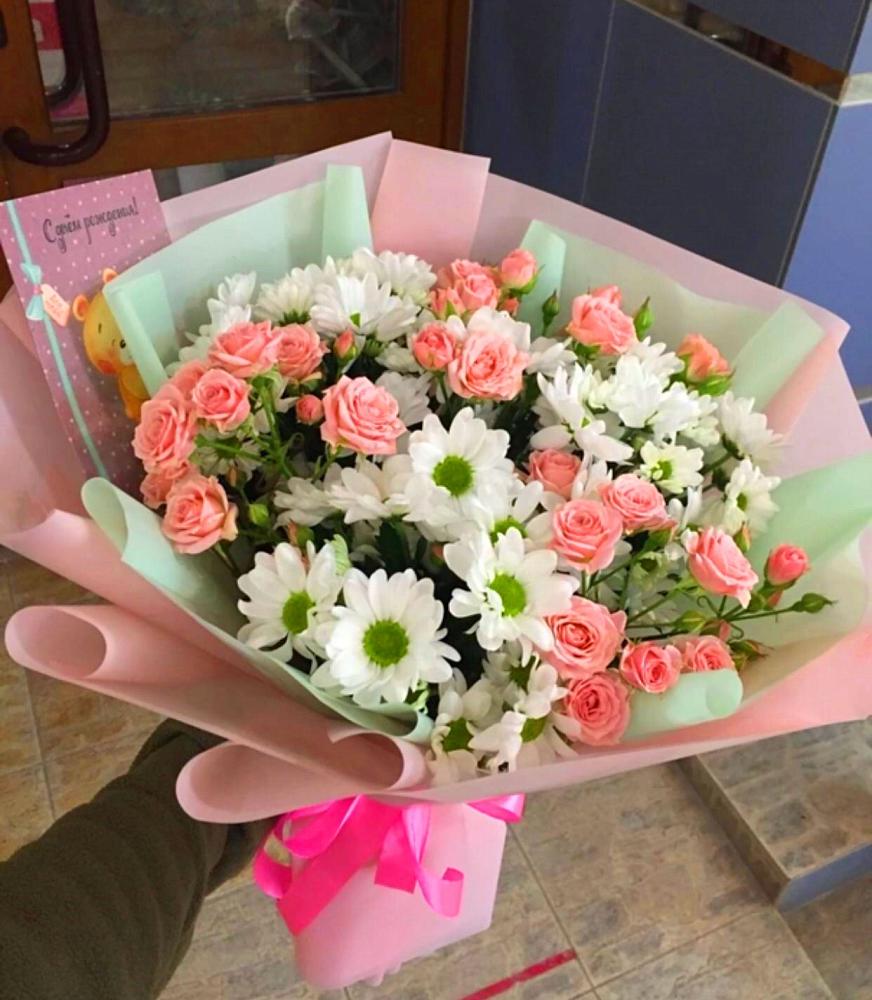 Букет цветов из: Розы и Хризантемы во Фрязино