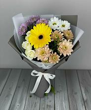 Букет цветов из:  Розы, Герберы и Хризантемы во Фрязино