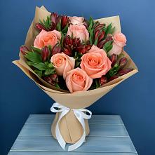 Букет цветов из:  Розы и Альстромерии во Фрязино