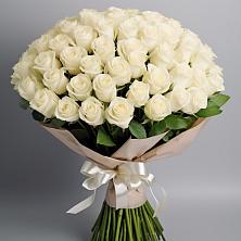 Букет 101 беля роза Белоснежка во Фрязино