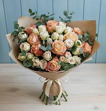 Букет цветов из:  Альстромерии и Розы #REPLACE_PRED# Фрязино