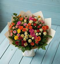 Букет Микс из разноцветных кустовых роз #REPLACE_PRED# Фрязино